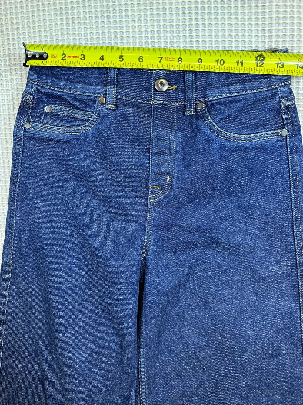Spanx Wide Leg Jeans Raw Indigo Size Small - Picture 8 of 10